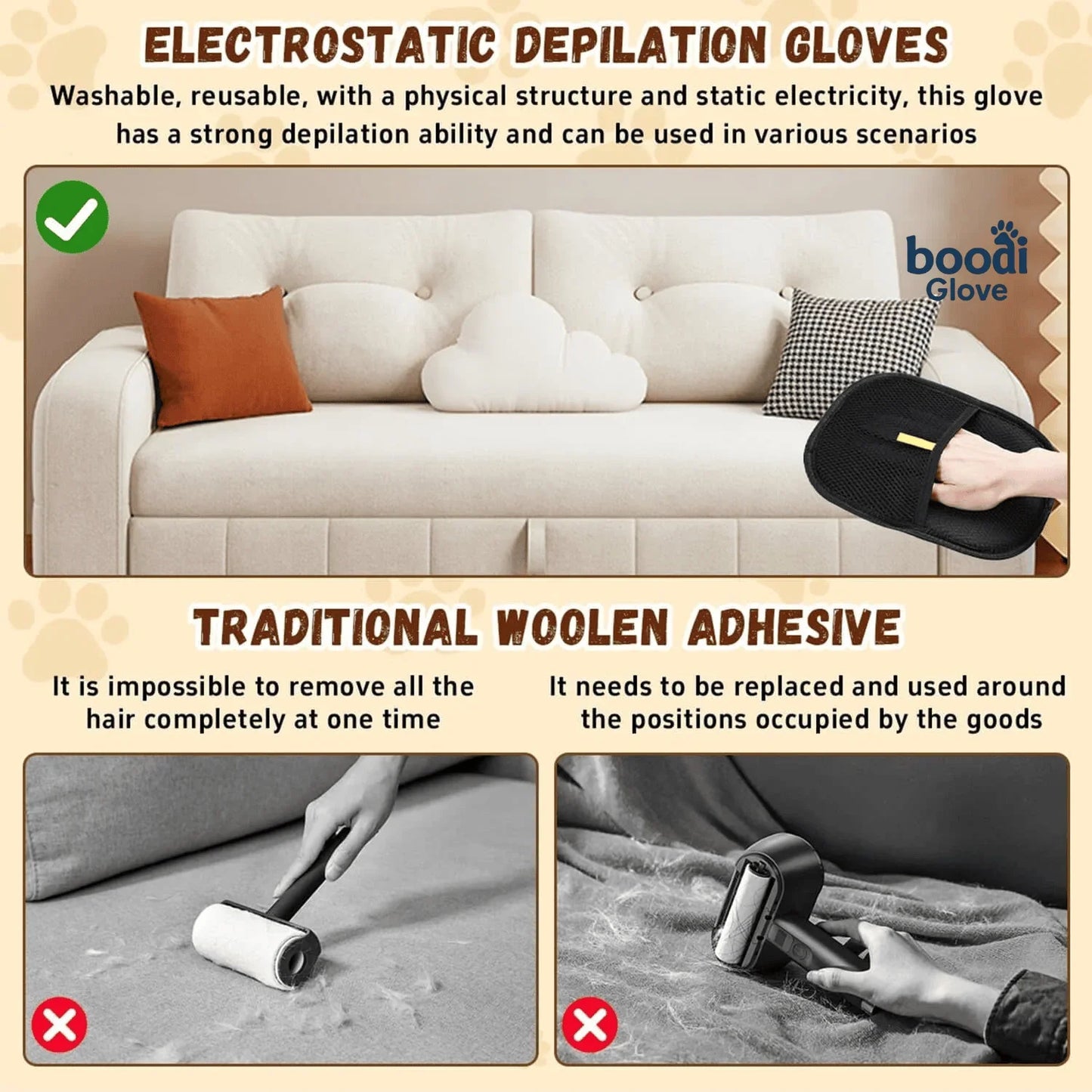 Pet Hair Remover Glove - boodiGlove